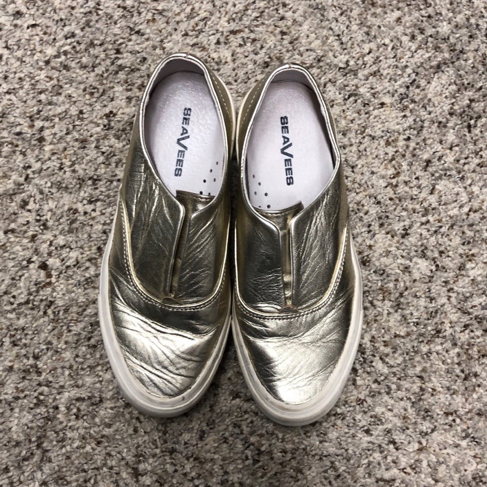 Gold sneakers!